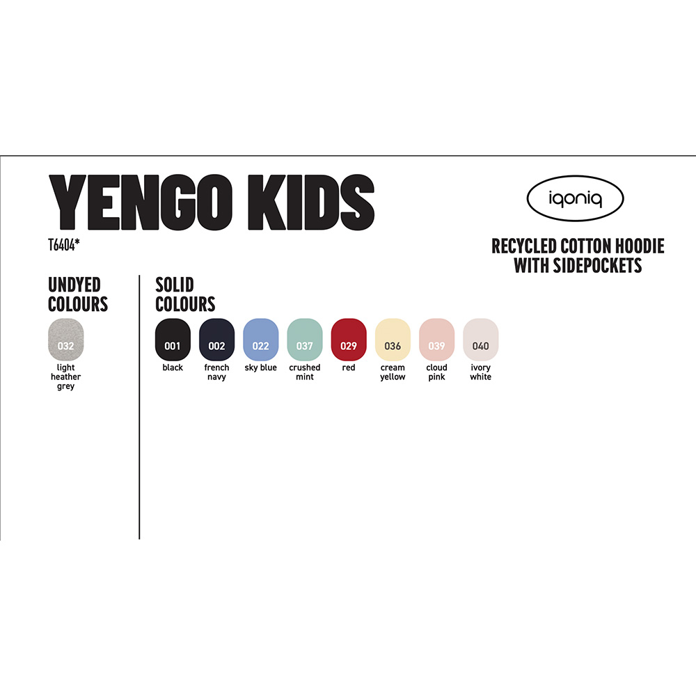 Yengo hoodie met steekzakken (kids) - T6404 colors - T6404
