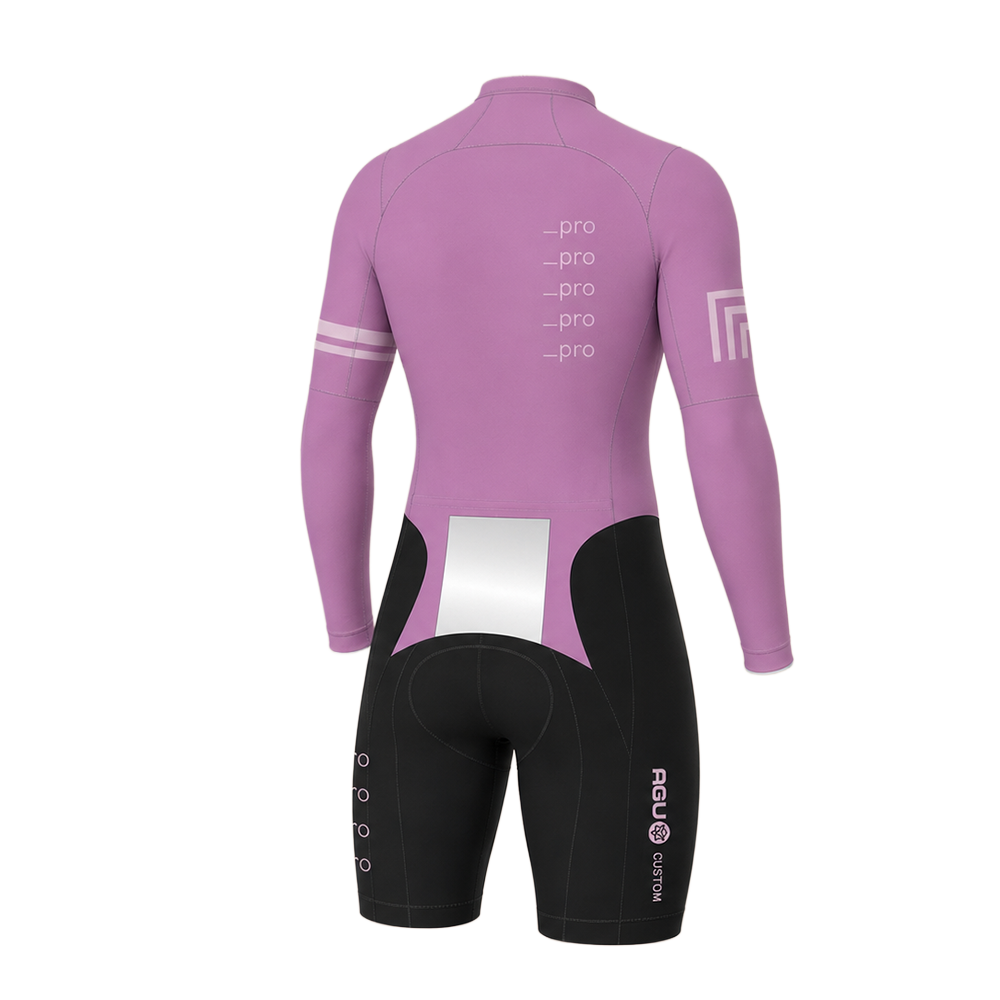 TT Aerosuit - Long Sleeve Techskin Hybrid + Number pocket  - Tt aerosuit long sleeve number pocket achter 1 - AGMTTLS018B